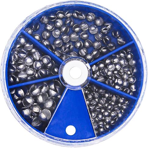 Fishing Weights Sinkers 230pcs/100pcs Weight Sinkers 5 Sizes Round Split Shot Sinker Removable Fishing Weights Sinkers in Saudi Arabia