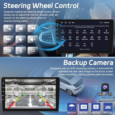 [2+64G] NHOPEEW Car Radio for Ford Expedition 2007-2014(Auto A/C) - Wireless Carplay and Android Auto - 9 Inch Touchscreen Android Car Stereo - DSP/GPS/WiFi/SWC/Mirror Link + AHD Backup Camera in Saudi Arabia