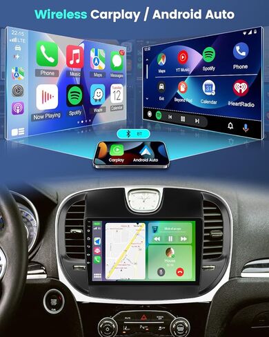 ستيريو سيارة أندرويد 2 جيجابايت + 64 جيجابايت مطور لكرايسلر 300 300C 2011-2019 مع Carplay/Android Auto/32EQ DSP، راديو بشاشة لمس 9 بوصة مع WiFi/GPS/SWC/وصلة مرآة/FM RDS + كاميرا الرؤية الخلفية AHD in Saudi Arabia