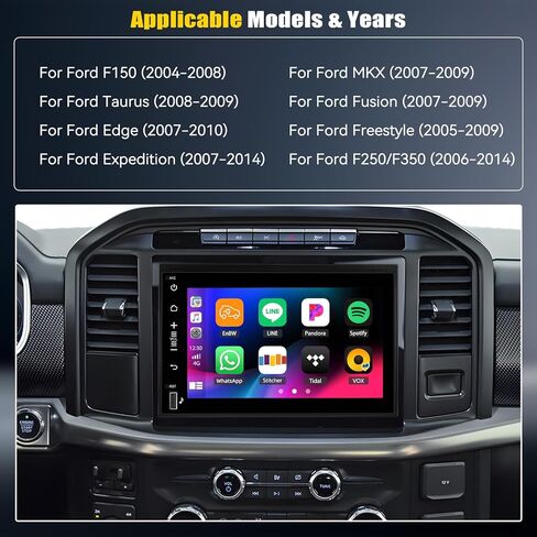 8 Core 4G+64G Android 15 Car Radio for Ford F150/F250/F350 2004-2014 with Wireless CarPlay Android Auto,7" IPS Touchscreen Car Stereo with Mirror Link,WiFi/GPS,Bluetooth,FM/RDS,SWC+Backup Camera in Saudi Arabia