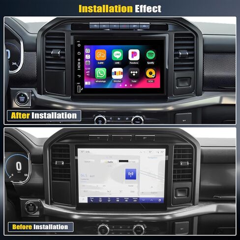 8 Core 4G+64G Android 15 Car Radio for Ford F150/F250/F350 2004-2014 with Wireless CarPlay Android Auto,7" IPS Touchscreen Car Stereo with Mirror Link,WiFi/GPS,Bluetooth,FM/RDS,SWC+Backup Camera in Saudi Arabia