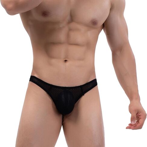 Men's See Through Lace Thong Underwear Low Rise T-back Underpanties for Men in Saudi Arabia