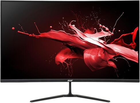 شاشة ألعاب acer Nitro ED320Q X2 مقاس 31.5 بوصة منحنية VA - دقة عالية كاملة 240 هرتز، 1 مللي ثانية VRB، AMD FreeSync Premium، HDMI وDisplayPort، تصميم ZeroFrame، مكبرات صوت مدمجة (متجددة) in Saudi Arabia