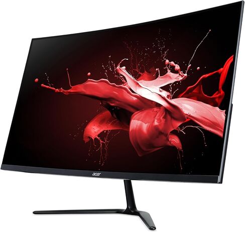 شاشة ألعاب acer Nitro ED320Q X2 مقاس 31.5 بوصة منحنية VA - دقة عالية كاملة 240 هرتز، 1 مللي ثانية VRB، AMD FreeSync Premium، HDMI وDisplayPort، تصميم ZeroFrame، مكبرات صوت مدمجة (متجددة) in Saudi Arabia