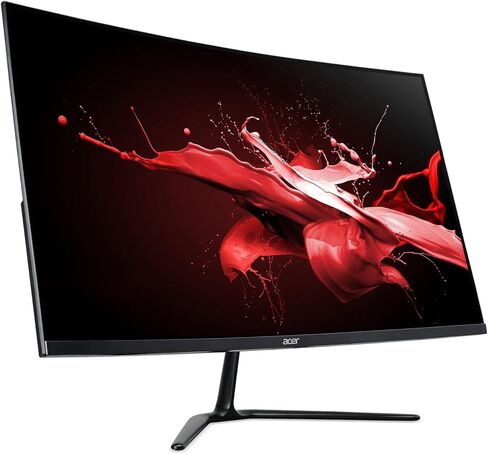 شاشة ألعاب acer Nitro ED320Q X2 مقاس 31.5 بوصة منحنية VA - دقة عالية كاملة 240 هرتز، 1 مللي ثانية VRB، AMD FreeSync Premium، HDMI وDisplayPort، تصميم ZeroFrame، مكبرات صوت مدمجة (متجددة) in Saudi Arabia