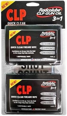 Radcolube - 3-in-1 CLP Gun Cleaning Oil Wipes, On-The-Go Gun Oil Wipes Lubricates, Preserves & Cleans All Firearms, Military-Grade CLP Gun Cleaner, Revolutionary Quick Clean Gun CLP Wipes in Saudi Arabia