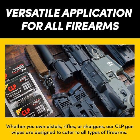 Radcolube - 3-in-1 CLP Gun Cleaning Oil Wipes, On-The-Go Gun Oil Wipes Lubricates, Preserves & Cleans All Firearms, Military-Grade CLP Gun Cleaner, Revolutionary Quick Clean Gun CLP Wipes in Saudi Arabia