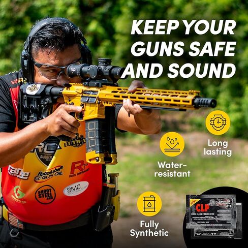 Radcolube - 3-in-1 CLP Gun Cleaning Oil Wipes, On-The-Go Gun Oil Wipes Lubricates, Preserves & Cleans All Firearms, Military-Grade CLP Gun Cleaner, Revolutionary Quick Clean Gun CLP Wipes in Saudi Arabia
