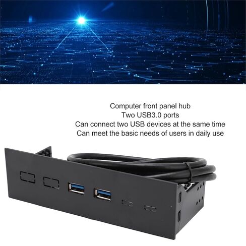 Generic USB 3.0 ثنائي المنفذ لوحة أمامية، 5.25 بوصة، معدل نقل 5 جيجابت في الثانية، توافق قوي، سهل التركيب، توسيع عملي لهيكل الكمبيوتر، Genericnmb0owh836 in Kuwait