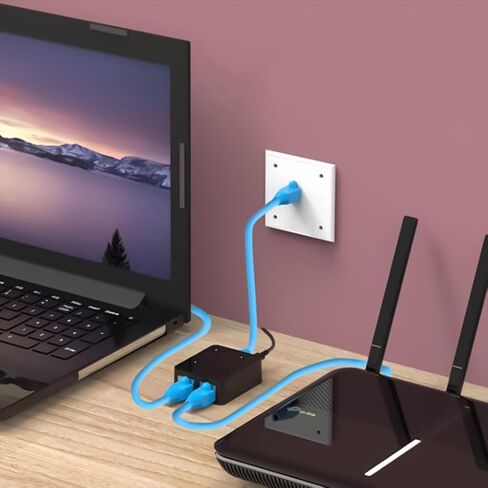 مقسم كابل إيثرنت RJ45 لجهاز واحد إلى جهازين للوصول إلى الإنترنت مع موسع كابل الشحن وموزع كابل الشبكة in Kuwait