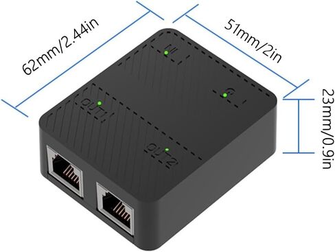 مقسم كابل إيثرنت RJ45 لجهاز واحد إلى جهازين للوصول إلى الإنترنت مع موسع كابل الشحن وموزع كابل الشبكة in Kuwait