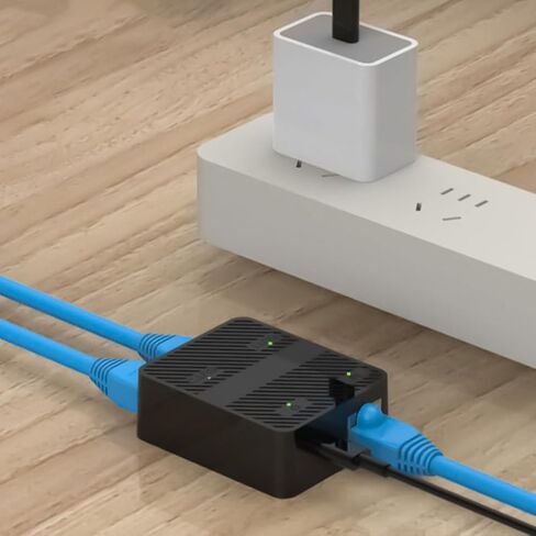 مقسم كابل إيثرنت RJ45 لجهاز واحد إلى جهازين للوصول إلى الإنترنت مع موسع كابل الشحن وموزع كابل الشبكة in Kuwait