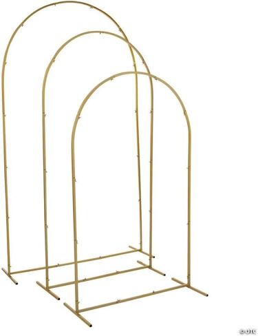 Fun Express 5 ft. – 7 ft. Rounded Goldtone Arches with Fabric Covers Kit - 6 Pieces in Saudi Arabia