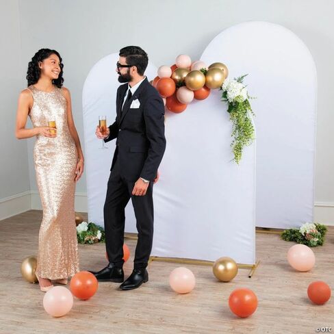 Fun Express 5 ft. – 7 ft. Rounded Goldtone Arches with Fabric Covers Kit - 6 Pieces in Saudi Arabia