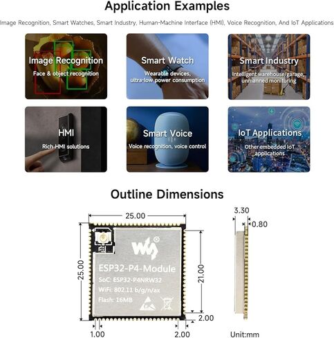 ESP32-P4-Module Core Board, Based On ESP32-P4 and ESP32-C6 Dual-Chip Design, Supports 2.4GHz Wi-Fi and BLE 5.3, 32MB Flash @XYGStudy (ESP32-P4-Module-32MB) in Saudi Arabia