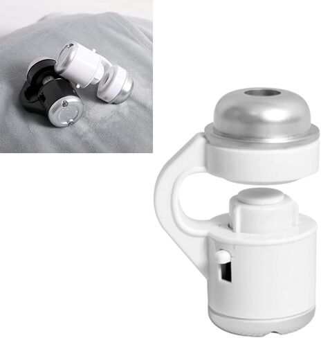 Lens 60x Phone Microscope Clip on Microscope for Phone Kids Handheld Microscope Mobile Phone Microscope Kids Pocket Microscope Phone Clip- on Microscope White Child External in Saudi Arabia