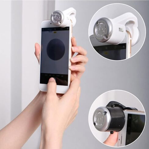 Lens 60x Phone Microscope Clip on Microscope for Phone Kids Handheld Microscope Mobile Phone Microscope Kids Pocket Microscope Phone Clip- on Microscope White Child External in Saudi Arabia