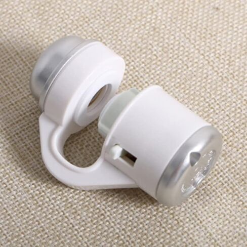 Lens 60x Phone Microscope Clip on Microscope for Phone Kids Handheld Microscope Mobile Phone Microscope Kids Pocket Microscope Phone Clip- on Microscope White Child External in Saudi Arabia