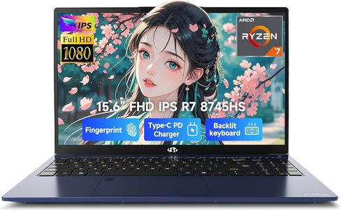 NIMO 15.6 IPS-FHD-Laptop, Intel Pentium 4 Cores N100 16GB RAM 256GB SSD Backlit Keyboard Fingerprint (Beat to i3-1115G4 Up to 3.4GHz) Computer for Student-Home WiFi 6 BT5.2 Win 11 in Kuwait