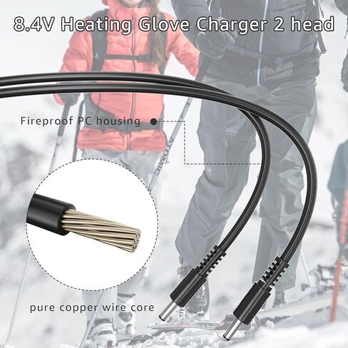 8.4V Charger for Heated Glove 7.4V Li-Polymer Battery Compatible with Savior Snow Deer Sun Will Heated Gloves, Heated Vest,Heated Socks Battery Charger in Saudi Arabia
