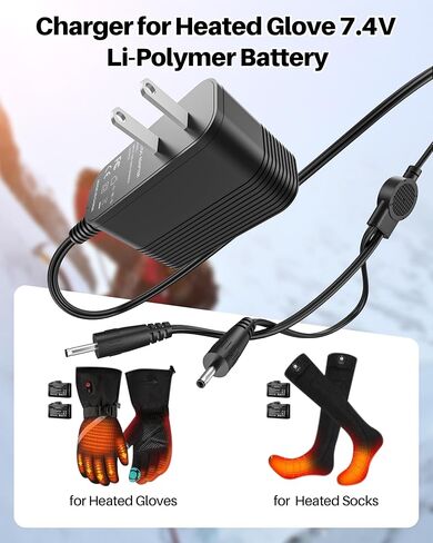 DC 8.4V for Heated Glove 7.4 Volt Battery Charger Compatible with Savior Snow Deer Sun Will Heated Gloves, Heated Socks, Heated Vest Battery Charger in Saudi Arabia