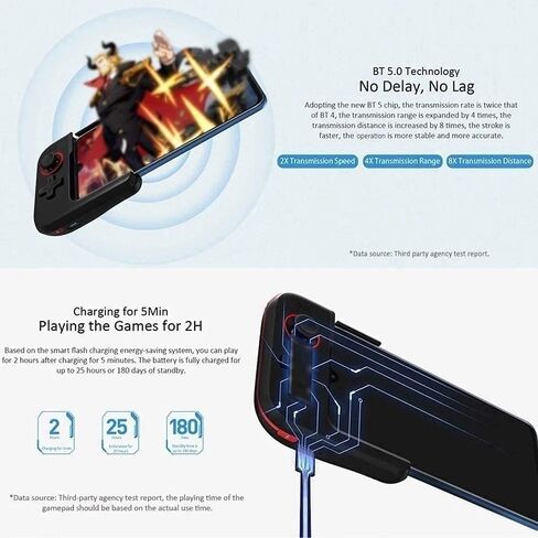 وحدة تحكم لاسلكية، تصميم لاسلكي للوحة ألعاب USB، حامل تلسكوبي من جانب واحد، متوافق مع هواتف Android وiOS in Saudi Arabia