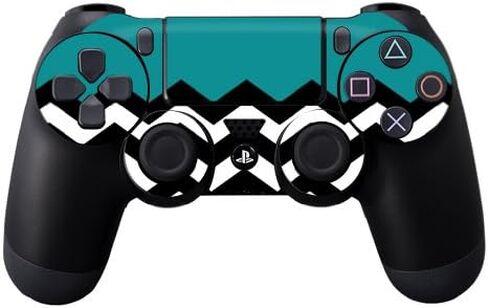 MightySkins Skin Compatible with Sony PS4 Controller - Teal Chevron | Protective, Durable, and Unique Vinyl Decal wrap Cover | Easy to Apply, Remove, and Change Styles | Made in The USA in Saudi Arabia