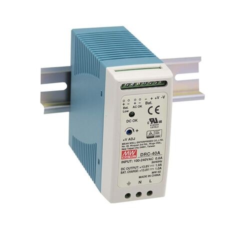 MEAN WELL DRC-40B 27.6V 0.95A 0.5A 40.02W Single Output with Battery Charger (UPS Function) Security Series in Saudi Arabia