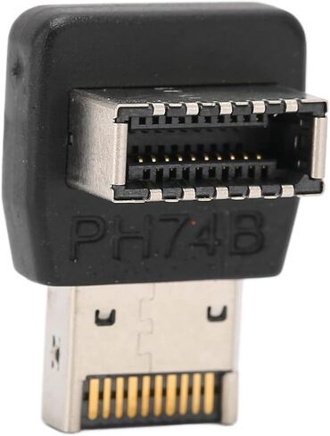 محول USB3.1 TYPEE، اتصال ثابت عالي الأداء للوحة الأم للكمبيوتر، كوع توجيه 90 درجة لعشاق التكنولوجيا، مادة ABS (PH74B) in Kuwait