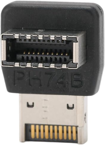 محول USB3.1 TYPEE، اتصال ثابت عالي الأداء للوحة الأم للكمبيوتر، كوع توجيه 90 درجة لعشاق التكنولوجيا، مادة ABS (PH74B) in Kuwait