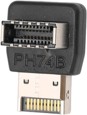محول USB3.1 TYPEE، اتصال ثابت عالي الأداء للوحة الأم للكمبيوتر، كوع توجيه 90 درجة لعشاق التكنولوجيا، مادة ABS (PH74B) in Kuwait