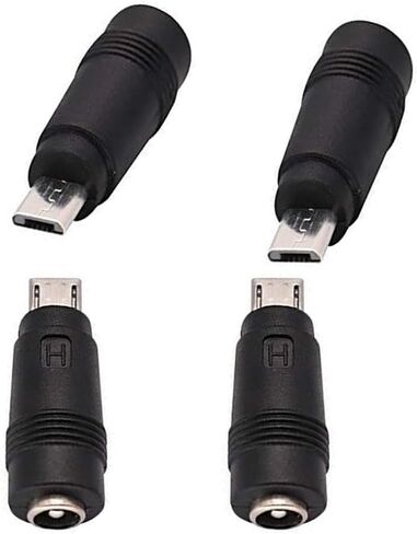 DC5.5mm*2.1mm Female to USB Micro Male Power Adapter for Mobile Phones, Headphones, Speaker, Mice, Keyboards, Monitoring, Desk Lamp, Tablets, Raspberry Pi, LattePanda Devices in Saudi Arabia
