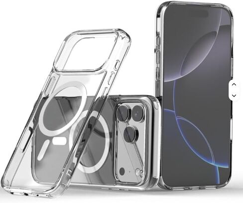 متوافق مع حافظات الهاتف المغناطيسية الشفافة لسلسلة iPhone 17 (2025) - نحيفة مضادة للأصفرار، وحماية من السقوط وغطاء هاتف خلوي واقٍ مضاد للصدمات (شفاف) (متوافق مع iPhone 17 Air) in Kuwait