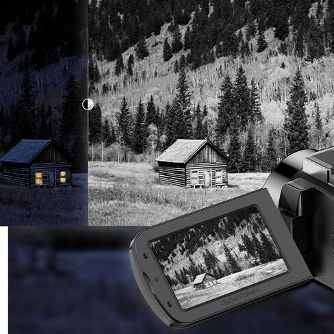 Yunir 4K Video Camera, 64MP Camcorder with WiFi, 3 Inch Rotation Screen Digital Video Recorder with LED Fill Light for Travel and Vlogging in Saudi Arabia