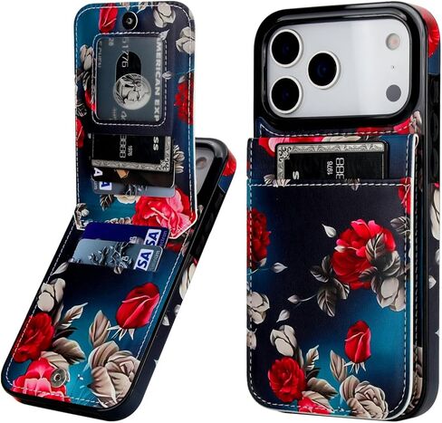 Vaburs Compatible with iPhone 17 Pro Max Case Wallet with Credit Card Holder, Black Leopard Cheetah Pattern Flip Premium PU Leather Magnetic Closure Shockproof Protective Cover 6.9" in Saudi Arabia