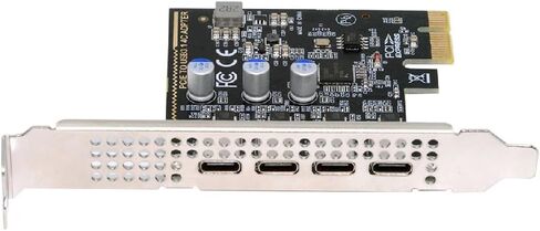 cablecc 5Gbps Four Ports USB3.1 Gen1 Type-C USB-C Female to PCI-E Express 1x Card Adapter uPD720201 with Low Profile Bracket in Saudi Arabia
