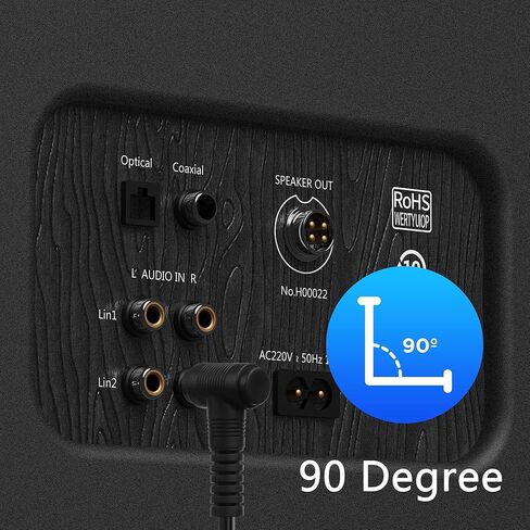 CERRXIAN 2 قطعة 90 درجة RCA إلى 6.35 كابل صوت، زاوية مطلية بالذهب RCA ذكر إلى 90 درجة 1/4 بوصة ذكر TS كابل محول الصوت للجيتار ومكبرات الصوت ومكبر الصوت -6.5FT in Kuwait