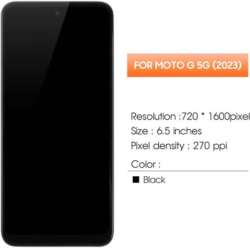 for Moto G 5G 2023 Screen Replacement for Moto G 5G 2023 LCD Display XT2313 XT2313-6 LCD Digitizer Touch Screen Assembly Repair Part with Frame in Saudi Arabia