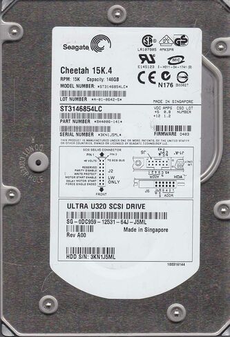 ST3146854LC, 3KN, AMKSPR, PN 9X4006-141, FW D403, Seagate 146GB SCSI 3.5 القرص الصلب (متجدد) in Kuwait