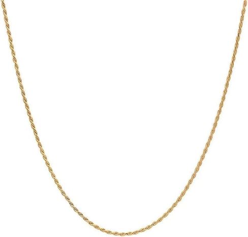 قلادة سلسلة من الذهب الأصفر عيار 14 قيراط للرجال والنساء، مشبك مخلب جراد البحر، هدية مجوهرات in Kuwait