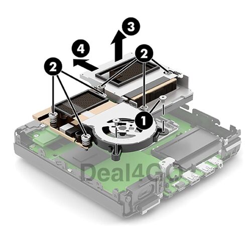 Deal4GO GPU Graphics Card Cooling Fan L83409-001 Replacement for HP EliteDesk 800 G6, 800 G8, 805 G6 DM Desktop Mini PC in Saudi Arabia