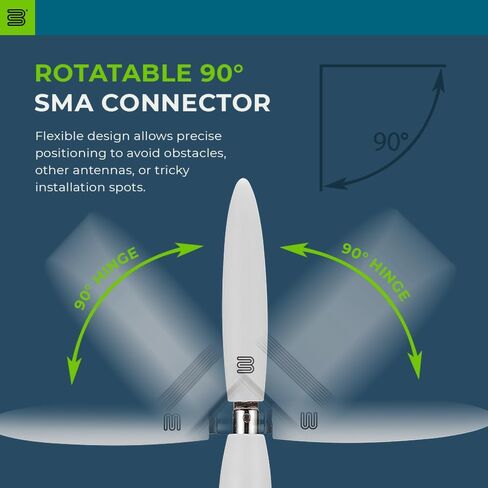 مجموعة ترقية هوائي بولتون دارت | 7 حزمة هوائي | 4X 5G/4G LTE خلوي، 2X WiFi، 1x GNSS | هوائيات مدمجة وعالية الأداء لأجهزة التوجيه الخلوية (4 خلايا، 2 WiFi، 1 GPS، أسود) in Kuwait