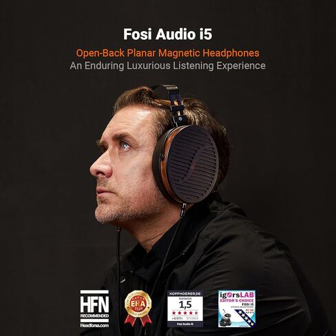Fosi Audio Dual 3.5 ملم إلى 4.4 ملم كابل i5 سماعات رأس مغناطيسية مستوية مفتوحة من الخلف مع غشاء كبير جدًا 97 ملم in Saudi Arabia