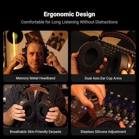 Fosi Audio Dual 3.5 ملم إلى 4.4 ملم كابل i5 سماعات رأس مغناطيسية مستوية مفتوحة من الخلف مع غشاء كبير جدًا 97 ملم in Saudi Arabia