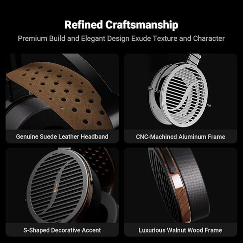 Fosi Audio Dual 3.5 ملم إلى 4.4 ملم كابل i5 سماعات رأس مغناطيسية مستوية مفتوحة من الخلف مع غشاء كبير جدًا 97 ملم in Saudi Arabia
