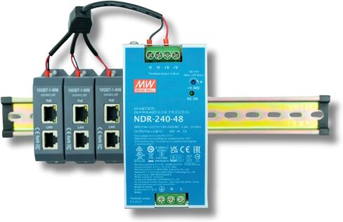 PoE Texas 6-Port 10 Gigabit PoE++ حاقن متوسط ​​مع مصدر طاقة 48 فولت 480 وات - يحول منافذ غير PoE إلى PoE++ - يوفر أجهزة 90 وات إلى 802.3bt حتى 328 بوصة - يتم تركيبه على الحائط أو يتضمن سكة DIN in Kuwait
