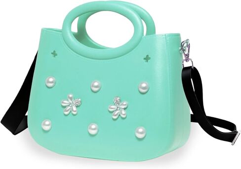 Small Rubber Tote Bag For Little Girls and Woman Cute EVA Waterproof Crossbody Bag for Beach, Pool, Travel, Groceries in Saudi Arabia
