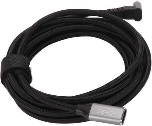 CHICIRIS USB C 3.2 كابل شحن سريع ذكر إلى أنثى لوحدات تحكم ألعاب Steam Deck 10 جيجابت في الثانية 4K عند 60 هرتز كابل تمديد USB C بزاوية قائمة (25 سم) in Saudi Arabia