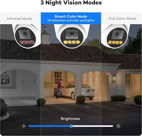 ONWOTE 5MP PoE IP Security Camera, 2 Way Audio, Smart Color Night Vision, AI Human Vehicle Detection, 122° Wide View, Indoor/Outdoor, Commercial Wired CCTV for Business Home, Add-on to PoE NVR System in Saudi Arabia