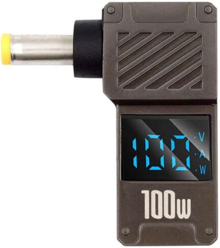 Xiwai USB-C PD 65W محول الشحن Type-C المدخلات إلى DC 5.5x2.5mm برميل جاك التوصيل الذكية LED العرض الرقمي 100W الناتج 20V 5A موصل شاحن لأجهزة الكمبيوتر المحمول in Kuwait